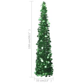 vidaXL Pop-up Artificial Christmas Tree Green 5 ft PET