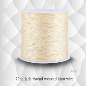 100M x 0.8mm Nylon Chinese Knot Cord Rattail Macrame Shamballa Thread String Beige