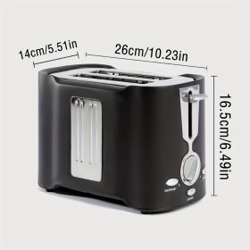 2 Slice Toaster, Quick & Even Results Every Time, Wide Slots Fit Any Size Bread Drop-Down Crumb Tray For Easy Clean Up, Stainless