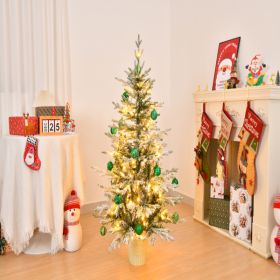 4ft Green Plush 120 Light, PVC Christmas Tree Material