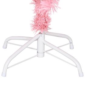 vidaXL Artificial Christmas Tree with Stand Pink 5 ft PVC