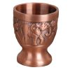Vintage Brass White Wine Cup Embossed Spirits Cup Mini Goblet One Shot Glass Chinese Wedding Love Shot Cup