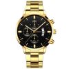 Fashion Men Gold Stainless Steel Watch Luxury Calendar Quartz Wrist Watch Men's Business Watches for Man Clock montre homme