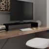 TV Stand/Monitor Riser Glass Black 35.4"x11.8"x5.1"