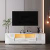 QUICK ASSEMBLE modern TV Stand, only 20 minutes to finish assemble, with LED Lights, high glossy front TV Cabinet, can be assembled in Lounge Room