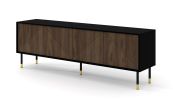 Woody IV - TV Stand 4D black / catania oak