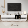 ON-TREND Sleek and Stylish TV Stand with Perfect Storage Solution, Two-tone Media Console for TVs Up to 80''