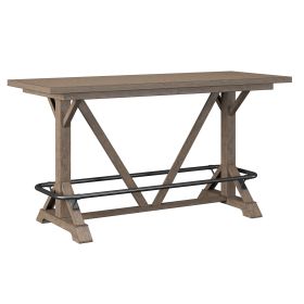 Wallace & Bay Benti Brown Bar Height Trestle Table