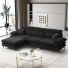 [VIDEO provided][New]106*66.5" L shaped Convertible Sectional Sofa,4 Seat Tufted Couch Set with Two-tone Adjust Legs,Cloud Chenille Fabric