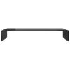 TV Stand/Monitor Riser Glass Black 31.5"x11.8"x5.1"
