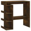 Bar Table with Storage Rack Smoked Oak 39.4"x19.7"x40"Engineered Wood