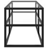 TV Stand Black with Tempered Glass 39.4"x15.7"x15.7"