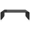 TV Stand/Monitor Riser Glass Black 15.7"x9.8"x4.3"