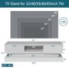63inch WHITE morden TV Stand with LED Lights,high glossy front TV Cabinet,can be assembled in Lounge Room, Living Room or Bedroom,color:WHITE