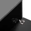 On-Trend TV Stand with Two Media Storage Cabinets Modern High Gloss Entertainment Center for 75 Inch TV