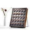 K Cup Holder, Kcup Coffee Pods Holder, Wooden K Cup Holders Holds 25 Pods, K Cup Storage Rack Made of Wood and Acrylic