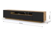 Aura - TV Stand 200 artisan oak / black