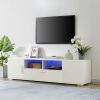 QUICK ASSEMBLE modern TV Stand, only 20 minutes to finish assemble, with LED Lights, high glossy front TV Cabinet, can be assembled in Lounge Room