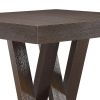 Cappuccino Double X Base Square Bar Table
