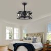 20''Industrial 5-Blade Ceiling Fan with remote control ,5 ABS Blades small size ceiling fan--Matte Black