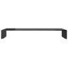 TV Stand/Monitor Riser Glass Black 35.4"x11.8"x5.1"