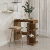 Bar Table with Storage Rack Brown Oak 39.4"x19.7"x40"Engineered Wood