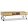 TV Stand 47.2"x13.8"x13.8" Solid Teak