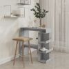 Bar Table with Storage Rack Gray Sonoma 39.4"x19.7"x40"