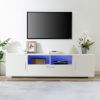 QuickassembleFashionTVstand,TVCabinet,entertainment center TV station,TVconsole,console with LED light belt, light belt can be remote control
