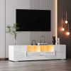 QUICK ASSEMBLE modern TV Stand, only 20 minutes to finish assemble, with LED Lights, high glossy front TV Cabinet, can be assembled in Lounge Room