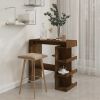 Bar Table with Storage Rack Smoked Oak 39.4"x19.7"x40"Engineered Wood