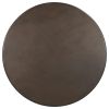 Rustic Dark Russet and Antique Bronze Round Bar Table