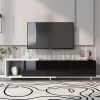 U-Can 70.1''-100'' Modern Stylish TV Stand TV Cabinet for 80+inch TV, White+Black, (Old SKU:WF299723AAB) Date of Expected Arrival: 11.25