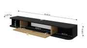 Icarus - TV stand 156 black / artisan oak