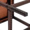 Bar Stool-Table and Chair Set of 5 Brown Gradient