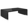 TV Stand/Monitor Riser Glass Black 15.7"x9.8"x4.3"