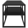 TV Stand Black with Black Glass 39.4"x15.7"x15.7"