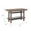 Wallace & Bay Benti Brown Bar Height Storage Table