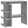 Bar Table with Storage Rack Gray Sonoma 39.4"x19.7"x40"
