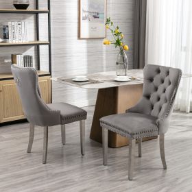 A A Nikki  Modern Velvet Upholstered Dining Chair
