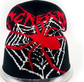 Y2g Knitting Round Machine Cap Jacquard Spider Series No Brim (Color: Black)