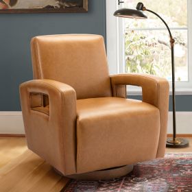 Rotating Decorative Chair In The Living Room (Color: Brown)