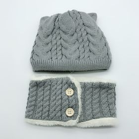 Plus velvet thick bib mask (Option: Grey child)