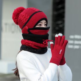 Plus velvet thick bib mask (Option: RedGloves)