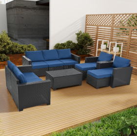 10 Piece Patio Furniture Set (Option: W1703S00043)