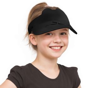 Sukeen Kids Sun Visor Hats For Girls Boys Lightweight Sport Hat Sun Hat Seamless Running Hats For Outdoor Activities (Color: Black)