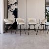 26" Bar Chair Suede Woven Bar Stool Set of 4,Black legs Barstools No Adjustable Kitchen Island Chairs