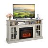 Fireplace TV Stand for TVs Up to 65 Inch with Side Cabinets and Remote Control