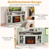Fireplace TV Stand for TVs Up to 65 Inch with Side Cabinets and Remote Control