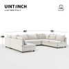 [Video]116*86'' Modular Sectional Sofa,Reversible U Shaped Chenille Couch Set,Free Combination,Minimalist Style Indoor Furniture
